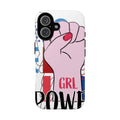 Phone Case - GRL POWER Feminist Fist with American Flag Design