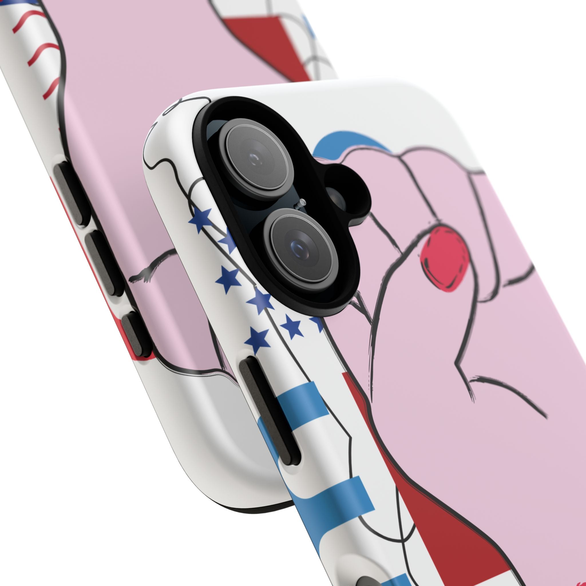 Phone Case - GRL POWER Feminist Fist with American Flag Design