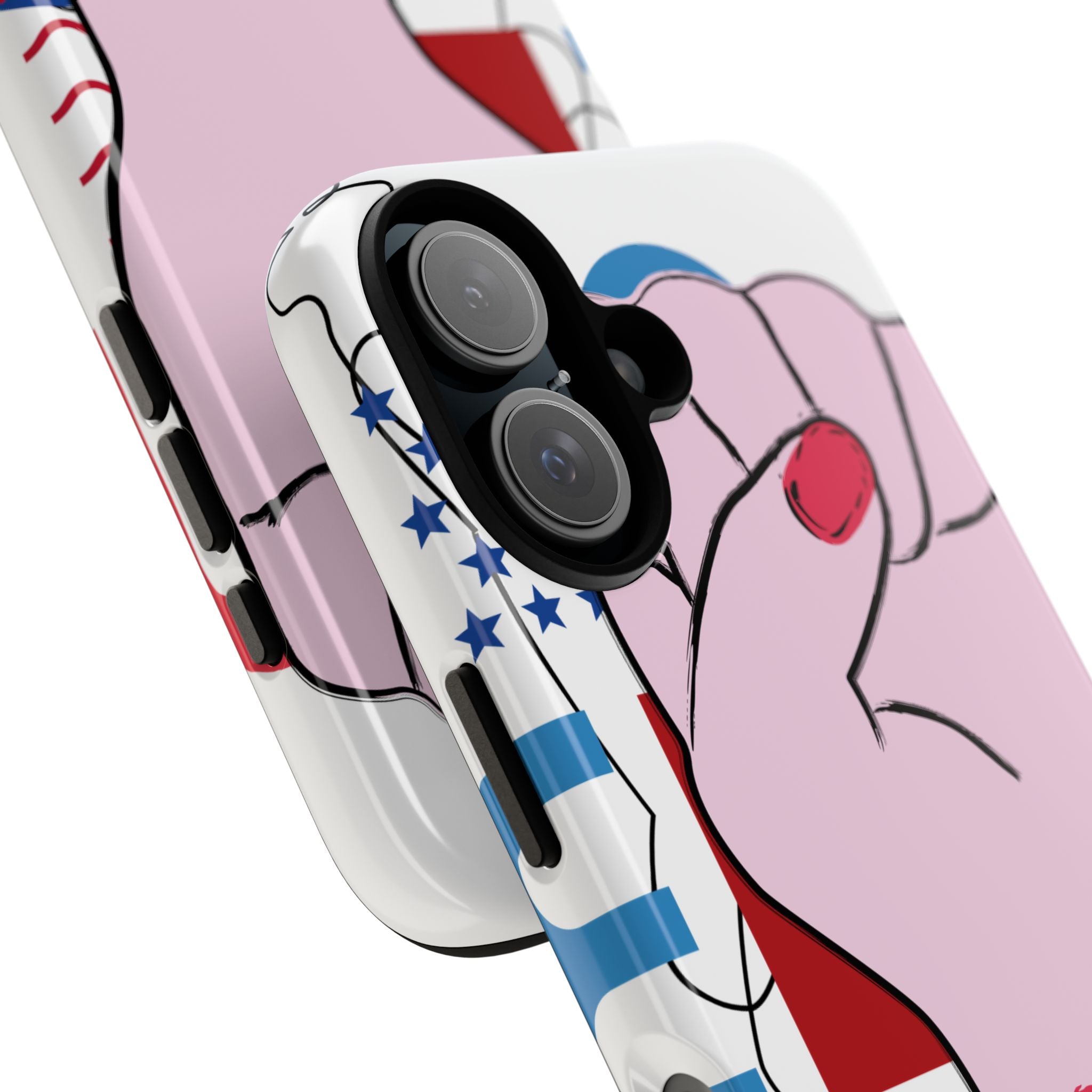 Phone Case - GRL POWER Feminist Fist with American Flag Design