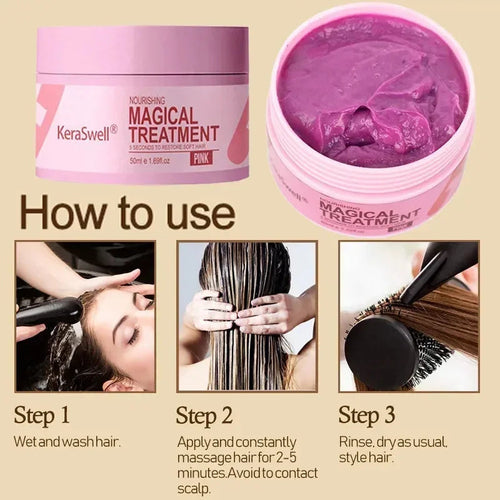 Magical Keratin Hair Mask 5 Seconds Repair Damaged Frizzy Hair Soft